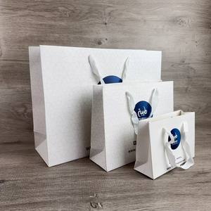 Custom White Paper Shopping <b>Bag</b> Clothing Packaging Handle <b>Bag</b> Business Logo Printed Gift <b>Bag</b> for <b>Small</b> Business - Product Image 2