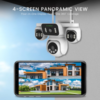GW-P13FD-M2R HiEasy Cámara de Seguridad Inalámbrica WIFI para el Hogar, Multisensor, 4 Lentes, Pantalla 4K 8MP, PTZ, Panorámica de 360°, Visión Nocturna para Exteriores