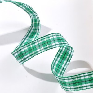 Pita Skotlandia Hijau Biru Lebar 9mm, Pita Tartan Natal untuk Pembungkus Kado - Product Image 2