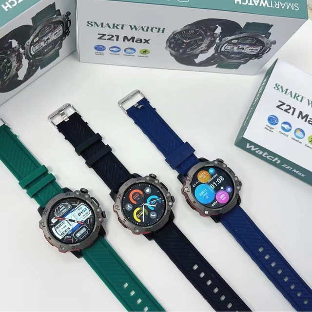 Hot Selling 1.5 Inch Z21 Max Smart Watch Bt Calling Multifunctional Outdoor Sport Round Screen Watch for Men and Women