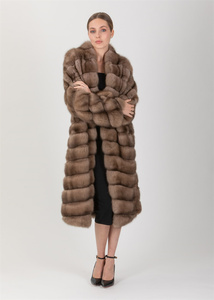 Women's Luxury Full <strong>Length</strong> Vintage Woven Wool/Silk <strong>Coat</strong> with Hood <strong>Floor</strong> <strong>Length</strong> Standard Thickness Light Warm - Product Image 5