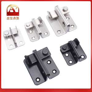 Stainless Steel Door Bolt <b>Latch</b> Brushed Metal Left Right Interlocking Security Door <b>Lock</b> Easy Installation Industrial Design - Product Image 3