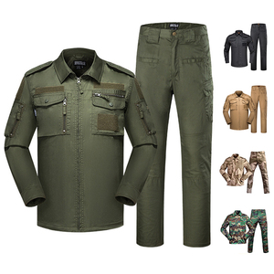 Nuove uniformi della guardia di sicurezza da <span class=keywords><strong>combattimento</strong></span> all'aperto 728 camicie pantaloni mimetica tattica uniforme nera 728 tuta di sicurezza - Product Image 2