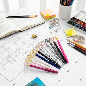 स्कूल छात्र उपहार के लिए बड़े हीरे के साथ थोक अनुकूलित प्रचार धातु नवीनता बॉलपॉइंट पेन - Product Image 4