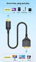 Adaptor HDMI ke VGA Male to Male 1080P 60Hz Konverter Audio Video untuk PC Laptop Monitor