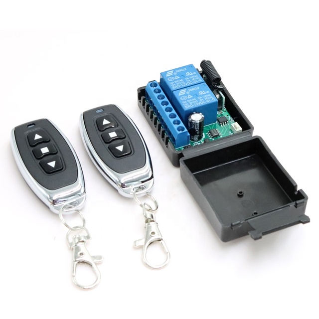 433MHz DC 12/24V RF Remote Control Switch 2CH Relay Receiver Smart Home Automation Module for Garage Gate 10A New Generation