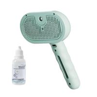 Brosse de toilettage pour chat à vapeur 3-en-1, peigne à vapeur pour l'élimination des poils, autonettoyante, antistatique, écologique, utilisation en salle de bain