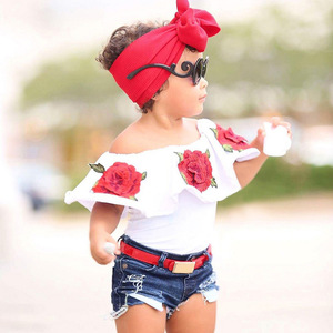 Meilleures ventes en Chine en ligne : Vêtements pour enfants en gros, ensembles imprimés de fleurs roses pour filles - Product Image 3