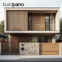 Système de façade à persiennes en aluminium avec bandes de séparation décoratives pour bâtiments modernes