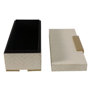 Scatola Decorativa Rettangolare in Resina con Coperchio, Organizzatore per Gioielli, Decorazione Moderna per la Casa, Cofanetto Portaoggetti - Product Image 5