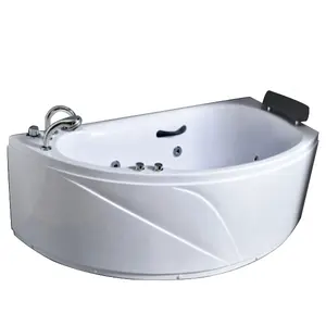 PTB Smart Bathroom Corner Whirlpool Massage Acrylic Automatic Massage Freestanding Bathtub With Faucets Handrail