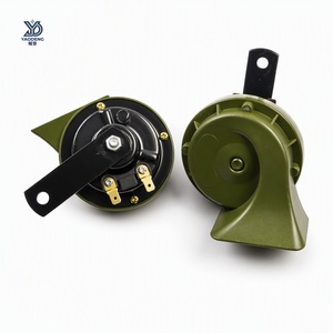 Klaxon <span class=keywords><strong>de</strong></span> voiture super puissant 12V 24V vert militaire étanche, double tonalité, pour <span class=keywords><strong>camions</strong></span> et motos - Product Image 6