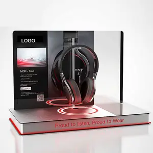 Acrylic headset display stand products desktop luminous display stand Bluetooth headset brand promotion booth