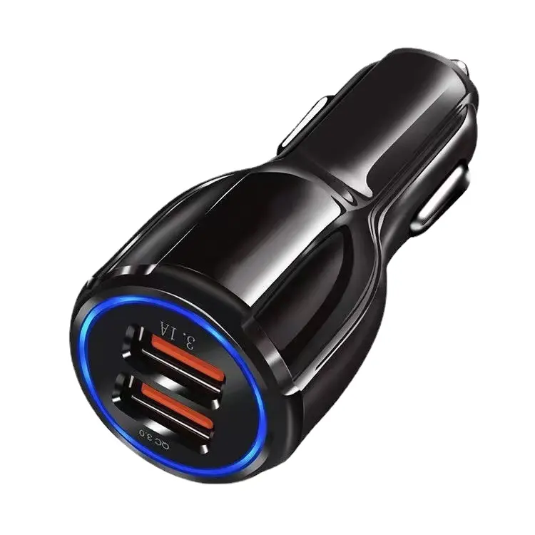 Dual USB Car Charger 5V/3.1A with USB-C Port for High Quality Charging - Perfect for Mobile Phones