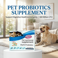 Probiotiques pour animaux de compagnie les plus vendus, complément alimentaire pour l'équilibre de la flore intestinale, renforcement immunitaire, santé digestive pour animaux de compagnie âgés