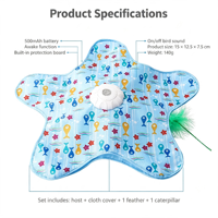Jouet pour chat de luxe en plastique souple, motif géométrique/dessin animé mignon, jeu interactif de cache-cache automatique, résistant aux morsures, puzzle doux