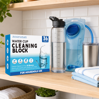 Zourunan Bloc Nettoyant pour Bouteille d'Eau 36 Comprimés Soin en 15 Minutes Élimination des Odeurs et des Taches Réservoir d'Hydratation Usage Domestique Vente en Gros OEM