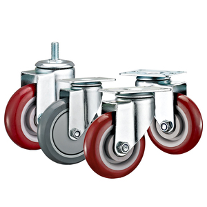 3 4 5 Zoll Mittelschwere Lenkrollen TPR Elastische Gummi-PU-Räder Schwenkbare Handwagen Industrielle Schwenkrollen - Product Image 3