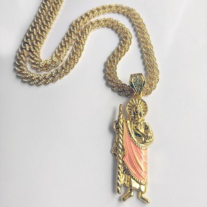 Pendentif Hip-Hop pour Enfants en Gros, Breloque Jude en Tissu Vert avec Perle Plaqué Or pour Fêtes - Product Image 3