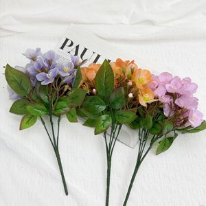 Bouquet de fleurs artificielles de begonias en soie, fait main, pour mariage et décoration intérieure - Product Image 4