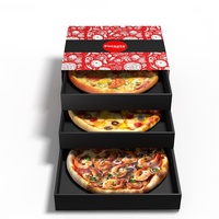 Boîte à pizza multicouche Triple Cajas De Pizza 40x40 Caja De Pizza Negras Boîte à pizza personnalisée imprimée style tiroir