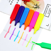 BECOL – Lot de surligneurs fluorescents fantaisie colorés en gros avec logo personnalisé pour le marquage