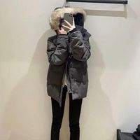 Veste d'hiver style canadien avec garniture en fourrure, épaisse, imperméable, respirante, à manches longues, pour hommes et femmes