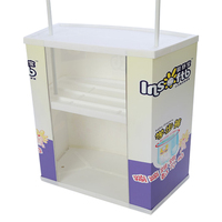 Table pliante en plastique, bureau d'exposition d'événements, comptoir stable, portable, promotion pour les magasins