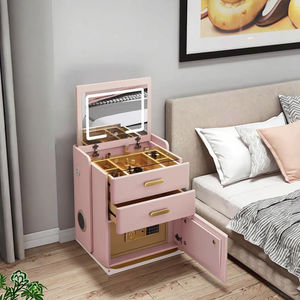 현대 간단한 럭셔리 드레서 침대 옆 스탠드 스마트 단단한 나무 보관 캐비닛 다기능 홈 통합 스탠드 - Product Image 4