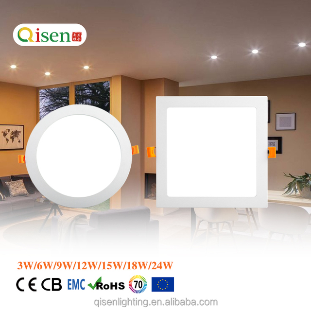 2-Year Warranty Modern 3w 6w 9w 12w 15w 18w 24w 3-12inch for Home Office Commercial Backlit LED Panel Lights