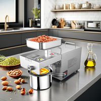 MJ 501 Mini presse à huile en acier inoxydable à usage domestique Petite machine à presser l'huile de coco, de sésame, de soja, d'arachide, de palme, de noix de coco et de tournesol