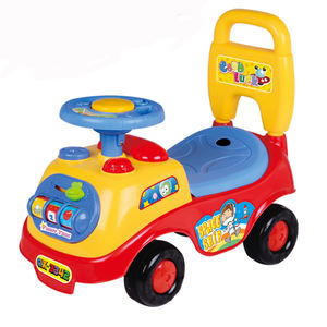 Macchinine a Spinta Passeggino Primi Passi in Plastica Giocattolo Cavalcabile per Bambini 4 Ruote con Musica - Product Image 1