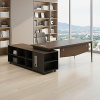 LIWEI Poste de travail de direction moderne en bois grainé, ergonomique, durable, anti-rayures, extensible et multifonctionnel