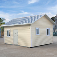 Casa Móvil en Villa, Cobertizo de Almacenamiento Plegable de Acero Impermeable para Jardín, Taller de Ensamblaje, Mini Casa Modular Prefabricada