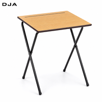 Bureau d'étudiant pliable moderne avec structure métallique empilable durable à revêtement poudré pour l'école et le bureau à domicile
