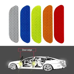 4 autocollants réfléchissants de sécurité pour portières de voiture, bande réfléchissante d'avertissement, accessoires automobiles extérieurs et intérieurs - Product Image 4
