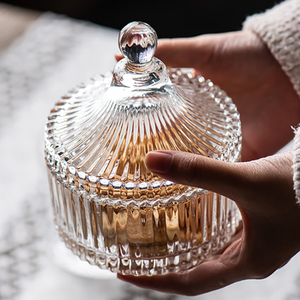 Logo kustom hadiah Natal stoples penyimpanan kaca permen gula toples kaca dengan tutup, Ideal untuk permen, perhiasan dan barang kecil - Product Image 3