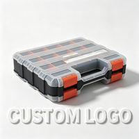 Kotak Penyimpanan Plastik OEM Support Double Side Open dengan Pembatas yang Dapat Dilepas, untuk Perkakas Kecil, Sekrup, Mur, dan Aneka Perlengkapan