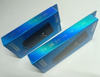 Banque de puissance en carton argenté personnalisé 375G boîte à cigarettes à vin huile givrée UV inversée fente en V emballage en papier réutilisable étanche