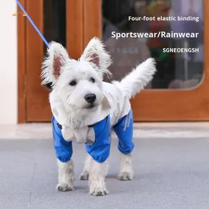 पालतू जानवरों की आपूर्ति कुत्ते बारिश शरद ऋतु गर्म विंडप्रूफ पॉलिएस्टर आकस्मिक हूडेड चिंतनशील फ्लेक्स छोटे कुत्ते जैकेट - Product Image 3