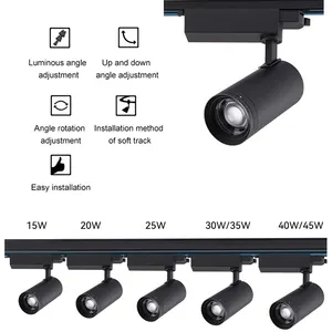 LED Zoom Track Light 30W 48V 360 Degree Modern Adjustable DIMMABLE COB Led Track Spot Lights