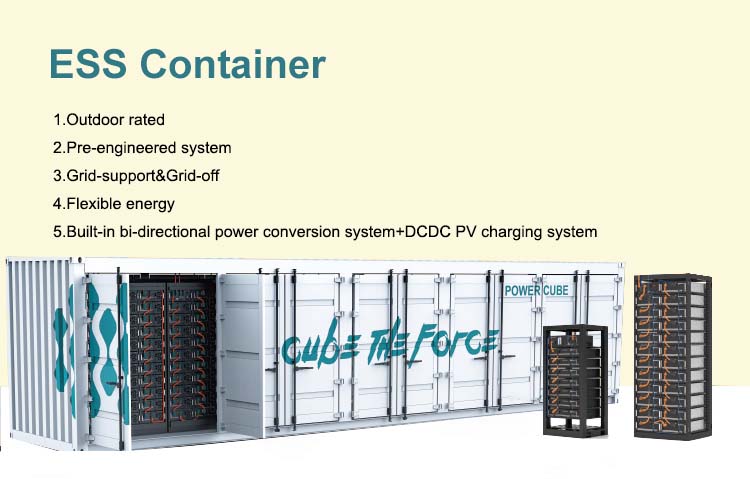 ESS Container Battery System For Solar Storage 1 Mwh 2 Mwh 200kwh 500kwh