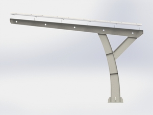 Abri <span class=keywords><strong>solaire</strong></span> pour voiture à colonne unique 10 kW, système en <span class=keywords><strong>aluminium</strong></span> léger - Product Image 4