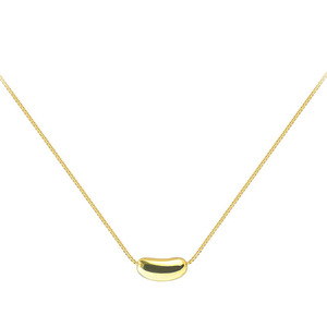 Love Beans Pendant Necklace Silver Gold Minimalist Clavicle Chain Everyday Wear - Product Image 5