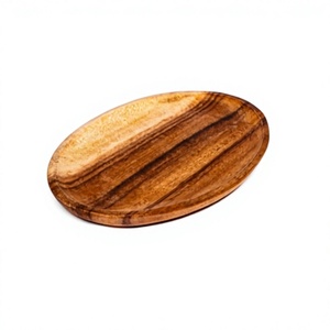 Assiette de présentation ronde en bois, taille personnalisée, design tendance, pour table à manger - Product Image 1
