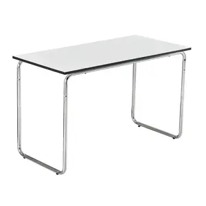 Modern Nordic Simple Stainless Steel Coffee Table Set Wooden Table Top Center Table for Kitchen and Hotel Dining Room Furniture