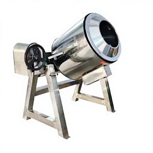 Machine de torréfaction rotative industrielle au GPL en acier inoxydable pour la torréfaction des noix, des graines et du café, destinée aux usines de transformation alimentaire (verre/feuille/plastique) - Product Image 1