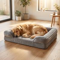 Coussin orthopédique pour chien en mousse à mémoire de forme, imperméable, anti-fuite, avec housse zippée lavable, pour animaux âgés souffrant d'incontinence.