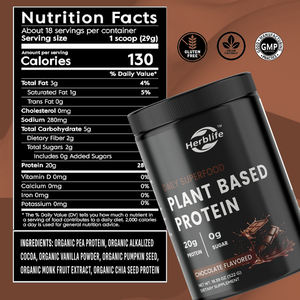 Özel etiket OEM 20g organik bitki bazlı <span class=keywords><strong>Protein</strong></span> Vegan <span class=keywords><strong>Protein</strong></span> tozu bitki proteini içecek takviyesi kadınlar ve erkekler için - Product Image 2