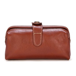 Bolso de Mano de Cuero Vacuno Genuino para Mujer, Color Marrón, Horizontal, Cuadrado, con Cierre de Botón, para la Primavera de 2025 - Product Image 5